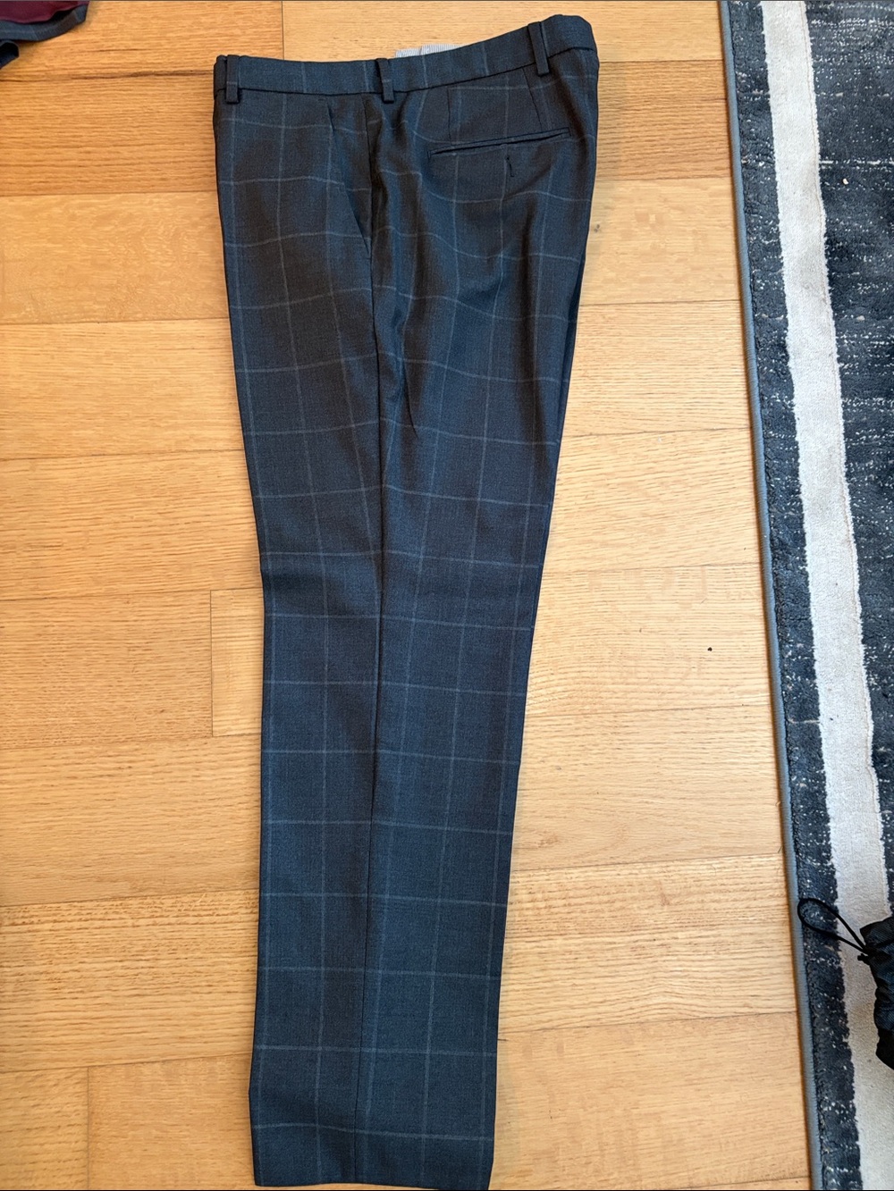 Men's Charles Tyrwhitt Gray Windowpane Dress Pants